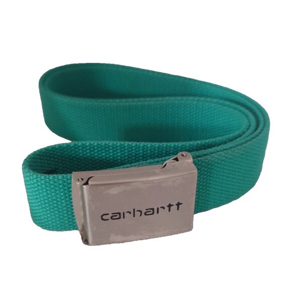 Carhartt WIP Men's Adjustable Belt with Clip Chrome 'Yoda' Green